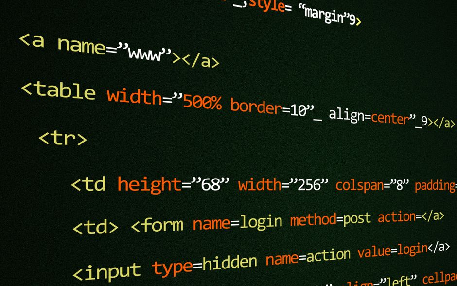 HTMLのコードが画面に表示されている様子